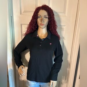 Lilly Pulitzer black long sleeve polo.